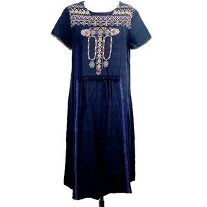 Corey Lynn Calter Mahiri Dress S Black Multicolor Beaded Embroidered‎ Azt…